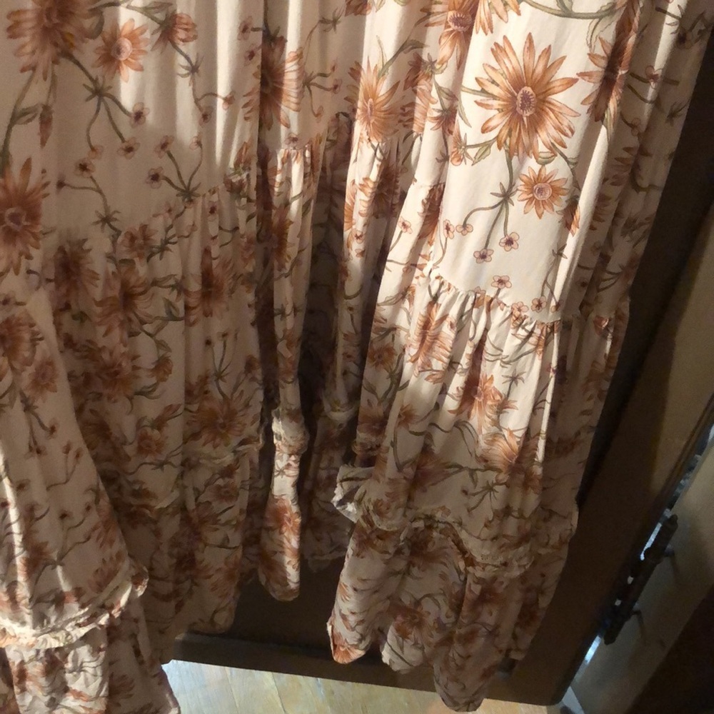 Jaase Caramel Daisy Long Sleeved Maxi Dress L - Final Price - Picture 10 of 12